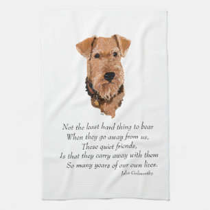 Airedale-, Welsh-, Lakeland Terrier Andenken Geschirrtuch