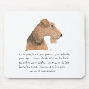 Airedale-, Welsh-, Lakeland Terrier Andenken Mousepad