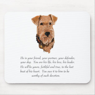 Airedale-, Welsh-, Lakeland Terrier Andenken Mousepad
