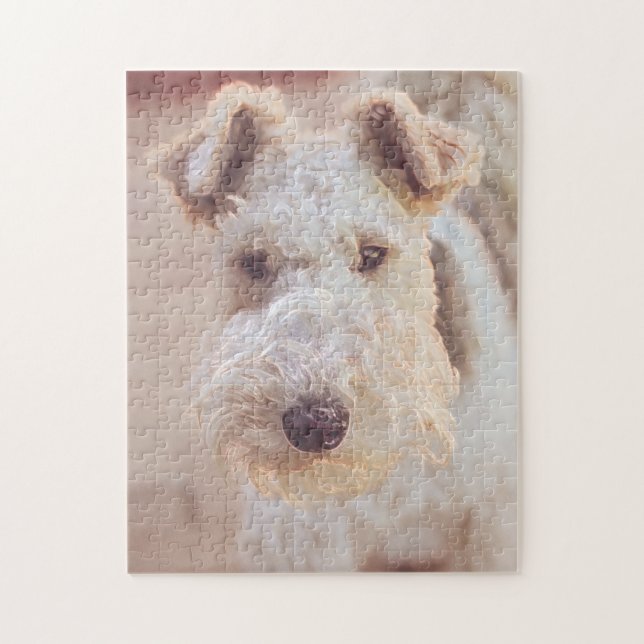 Airedale Welsh Terrier Type Doppy Head Puzzle (Vertikal)