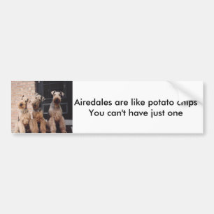 Airedales sind wie Kartoffel ch… Autoaufkleber