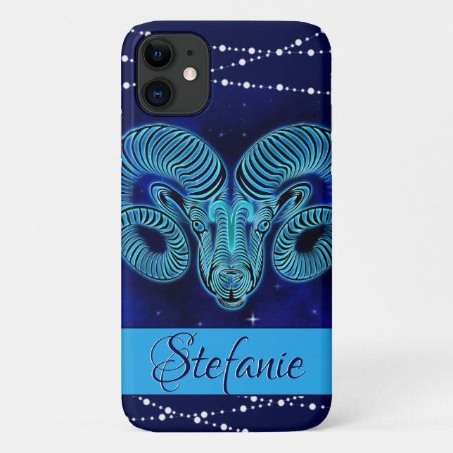 Aires in Dark Blue Case-Mate iPhone Case (Rückseite)
