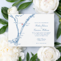 Airlie Gardens Hochzeit Navy Wilmington NC Karte
