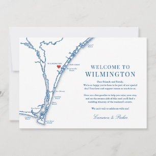 Airlie Gardens Hochzeit Willkommen in Wilmington Dankeskarte