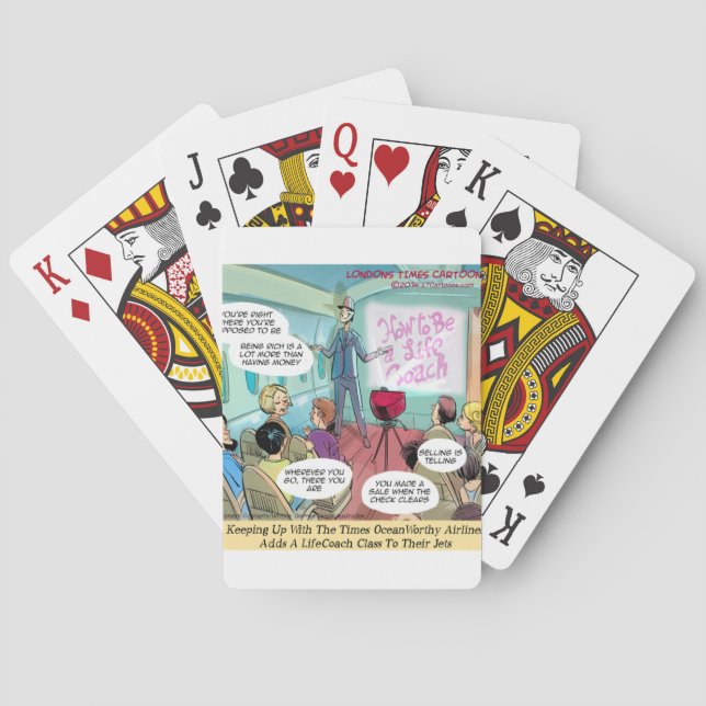 Airline LifeCoach Class Funny Spielkarten (Rückseite)