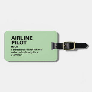 Airline Pilot Funny Definition Gepäck Tag Gepäckanhänger