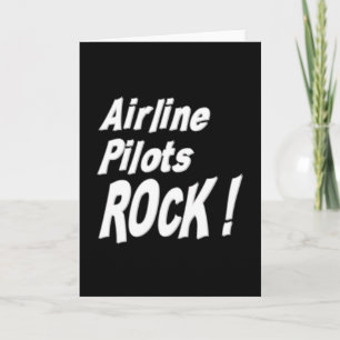 Airline Pilots Rock! Grußkarte Karte