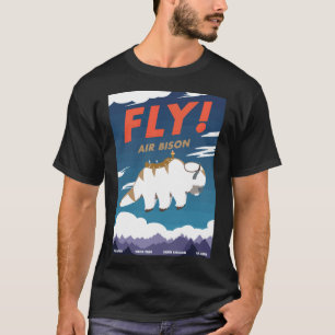 Airline Poster Fly Air Ranch Reitschule  T-Shirt