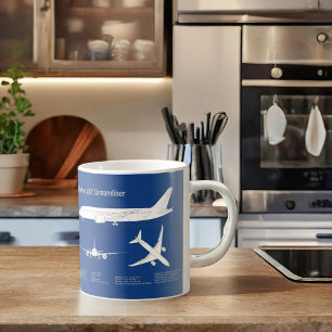 Airliner 787 - Flugzeugkonzept Zeichn Plan ABD Kaffeetasse