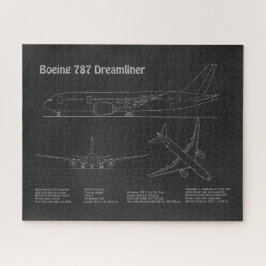 Airliner 787 - Flugzeugkonzept Zeichnend Pläne PD Puzzle