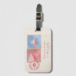 Airmail Flying Pig Postage Luggage Tag Gepäckanhänger