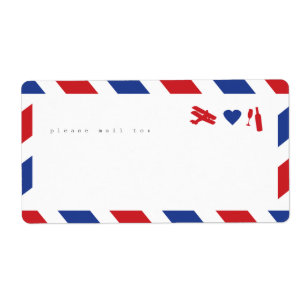 Airmail Sticker Labels - Travel, Love, Celebrate!