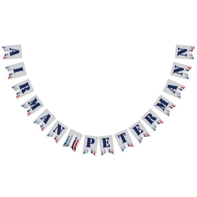 Airman Name Banner Air Force Military Fighter Jet (Alle)