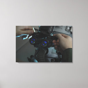 Airman passt die Augenspäne an Leinwanddruck