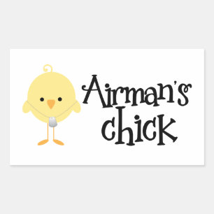 Airman's Chick Rechteckiger Aufkleber