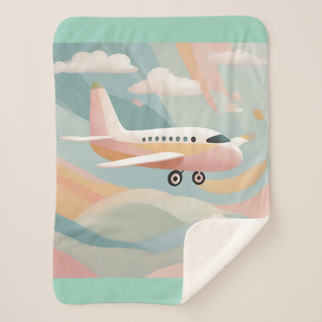 Airplane AI art  Sherpadecke (Vorderseite)