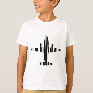 AIRPLANE BAR CODE Jetstream Barcode Muster Design T-Shirt