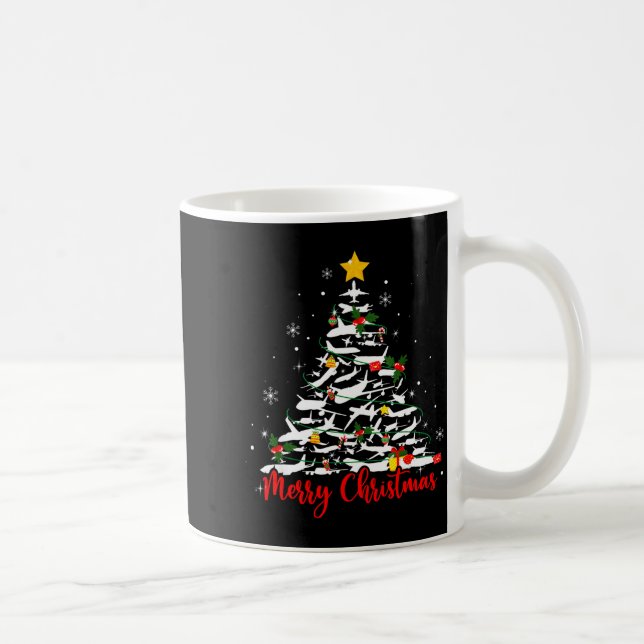 Airplane Christmas Tree Most Likely Lot Merry Chri Kaffeetasse (Rechts)