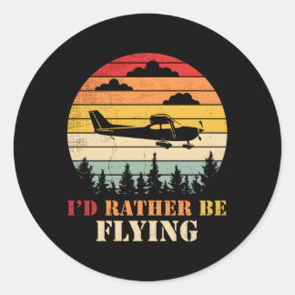 Airplane Decoration Aviation Decor Aviation Quotes Runder Aufkleber