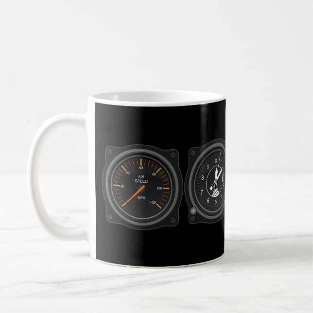 Airplane Gages Coffee Tasse (Links)