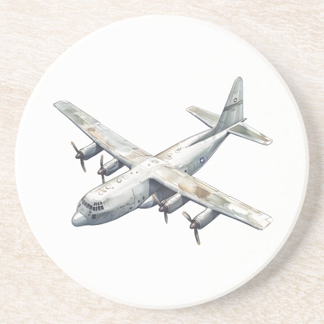 Airplane Getränkeuntersetzer (Vorne)