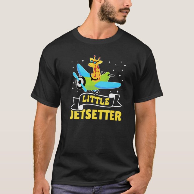 Airplane Little Jetsetter For Airport T-Shirt (Vorderseite)