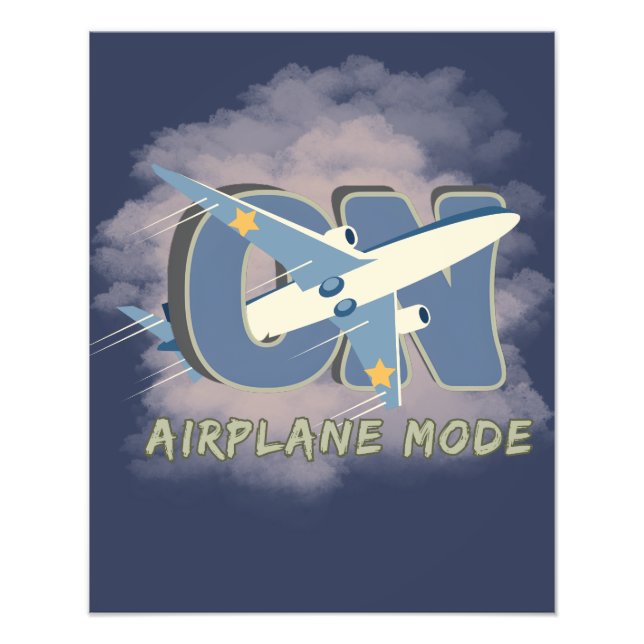 Airplane Mode ON – Travel Wall Art Fotodruck (Vorne)