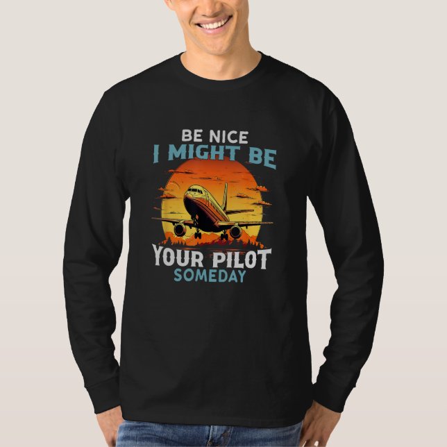 Airplane Pilo For Men Women  Saying Pilot Dad T-Shirt (Vorderseite)