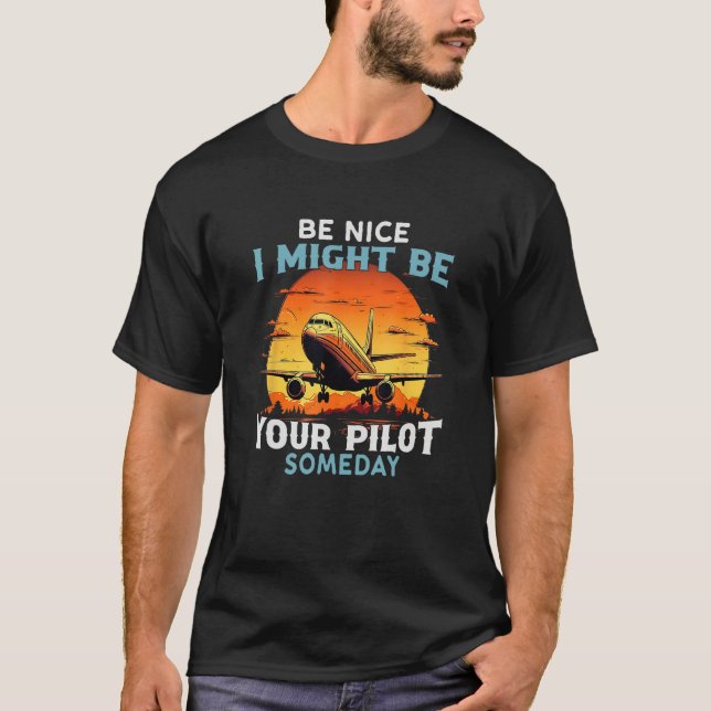 Airplane Pilo For Men Women  Saying Pilot Dad T-Shirt (Vorderseite)