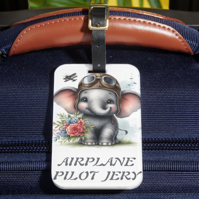 AIRPLANE PILOT JERY GEPÄCKANHÄNGER (Vorderseite Insitu 2)