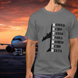 Airplane Retired Nato Phonetic Alphabet Aviation T-Shirt