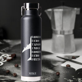 Airplane Retired Nato Phonetic Alphabet Aviation Trinkflasche