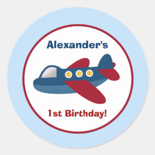 Airplane Town Round Custom Gevor Aufkleber