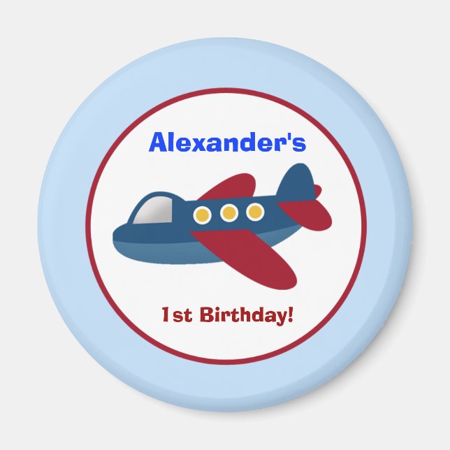 Airplane Transport Round Custom Bevorzugung Magnet (Vorne)