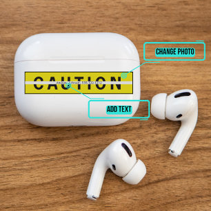 Airpods Pro Case Decorative Haut - Vorsicht signie Aufkleber