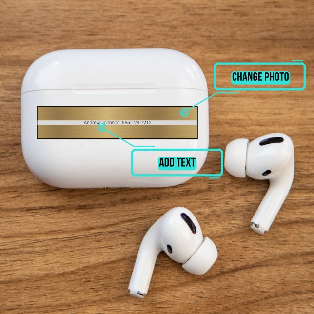 Airpods Pro Case Decorative Skin - Gold Aufkleber (Please enjoy our Airpod stickers)