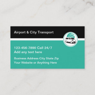 Airport and City Taxi Transport Business Cards Visitenkarte