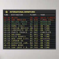 Airport Board (Text anpassbar, auch Überschrift)