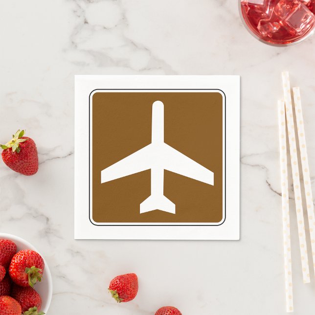 Airport Sign Paper Napkins Serviette (Von Creator hochgeladen)
