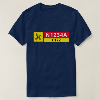 Airport-Startbahn-Schild-Flugzeugnummer-T-Shirt T-Shirt