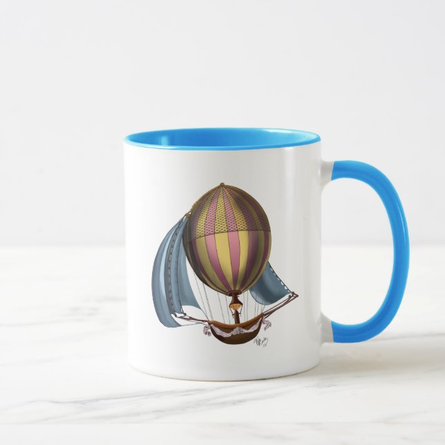 AirShip mit Blue Sails Tasse (Rechts)
