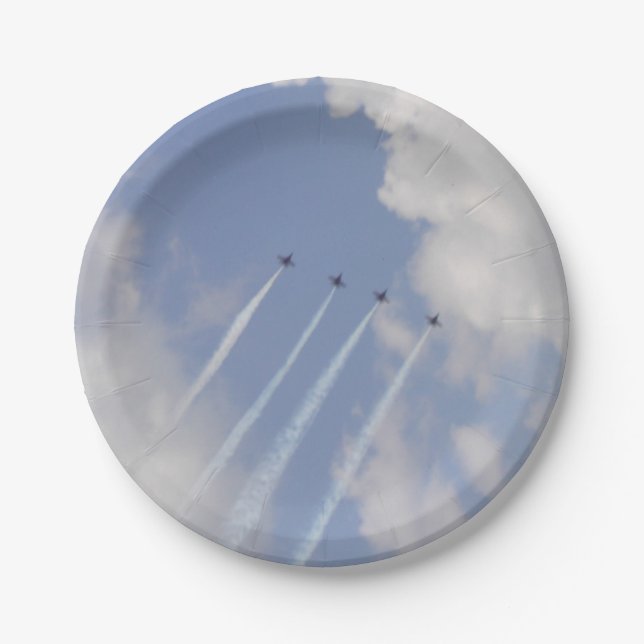 Airshow Military Jet Formation Pappteller (Vorderseite)
