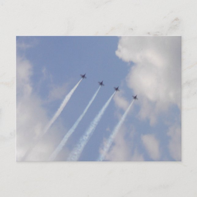 Airshow Military Jet Formation Postkarte (Vorderseite)