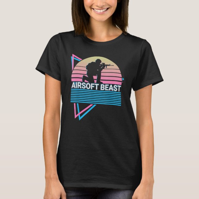 Airsoft Beast Airsoft Beast Air Soft Retro T-Shirt (Vorderseite)