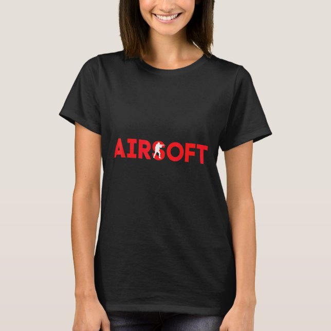 Airsoft Hobby mit Schatten im Inneren T-Shirt (Vorderseite)