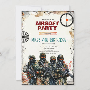 Airsoft-Party-Einladung Einladung