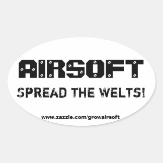 Airsoft "Spread the Welts"-Autoaufkleber Ovaler Aufkleber