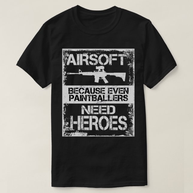 Airsofting Funny Paintball Gun Lover Airsofting T-Shirt (Design vorne)