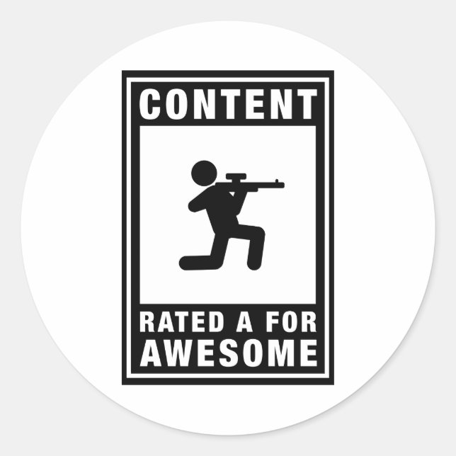 Airsofting Runder Aufkleber (Vorderseite)