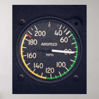 Airspeed Gauge Poster